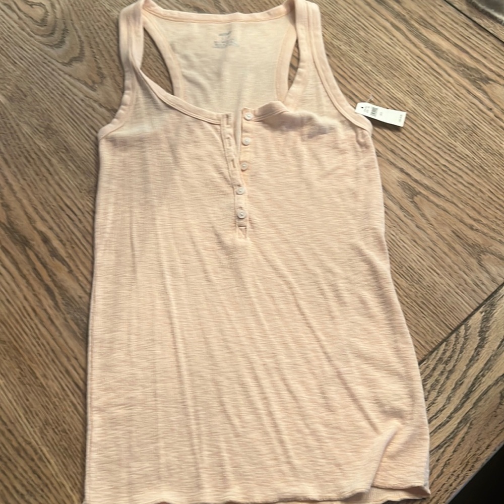 American eagle Henley sleeveless tank racer back